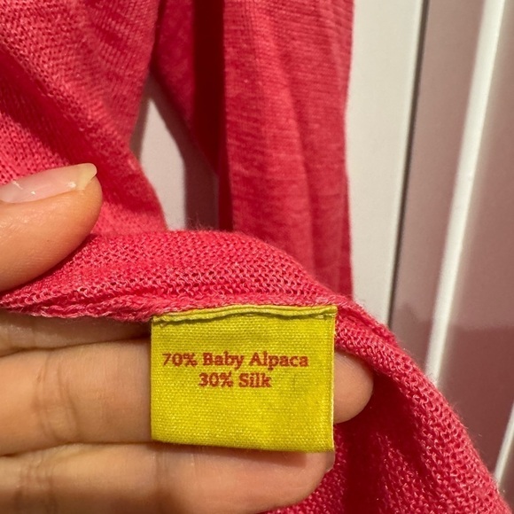 Peruvian Connection like Women Cardigan SALMA baby alpaca and silk XS petal pink - Picture 7 of 12